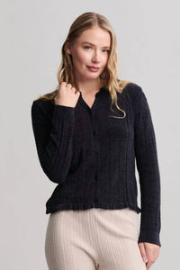 Barefoot Dreams - Cozychic Ultra Lite Cable Knit Cardigan With Ruffle