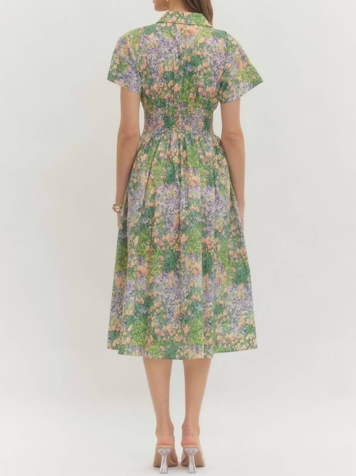 Entro - Impressionist Midi Dress