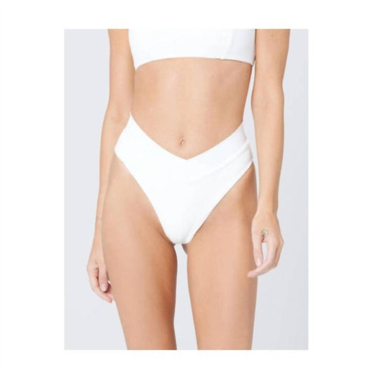 L*Space - Solid Pointelle Rib Court Bikini Bottom