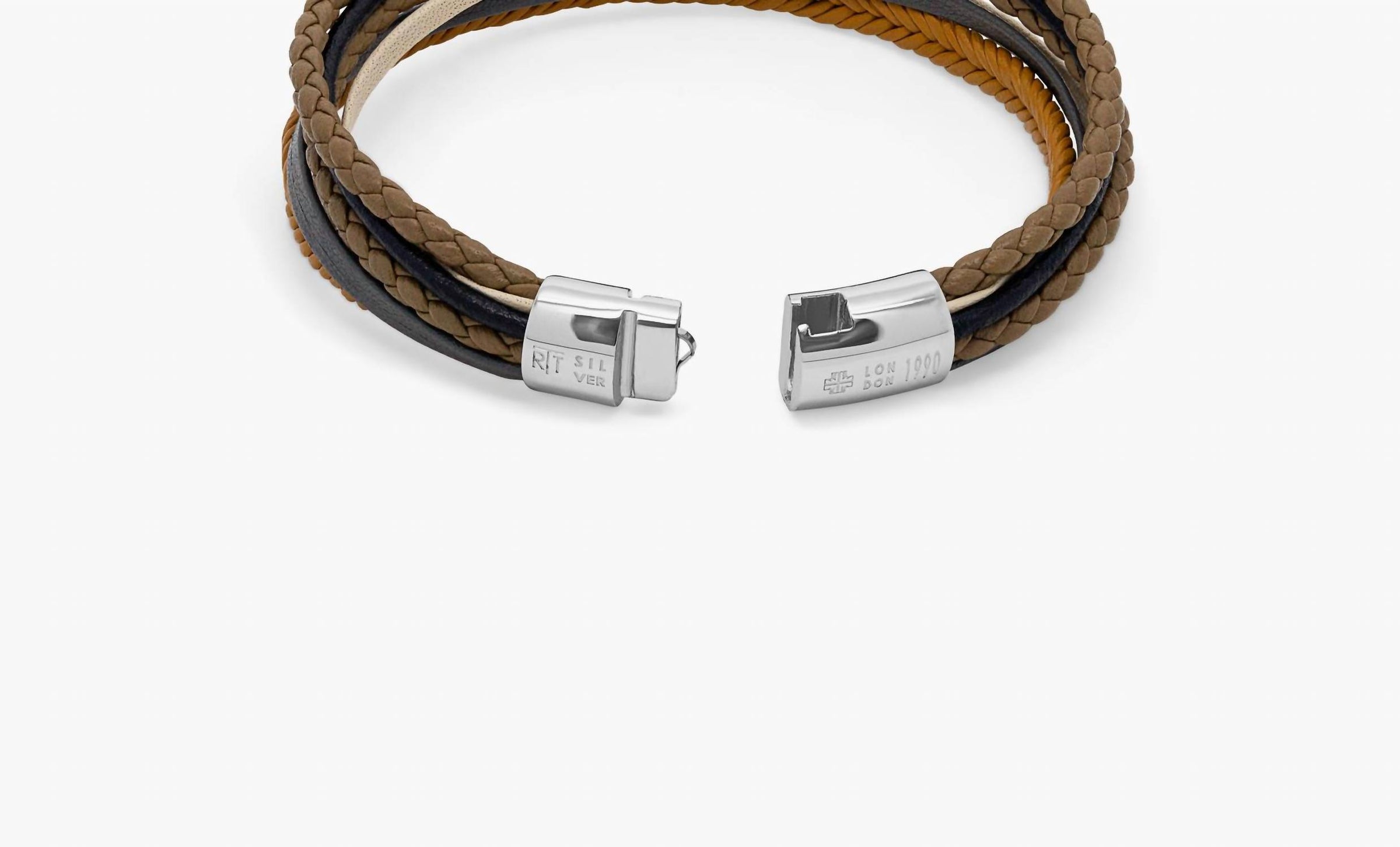 Tateossian Men's Cobra Strand Bracelet in multi - men's jewelry - detail view