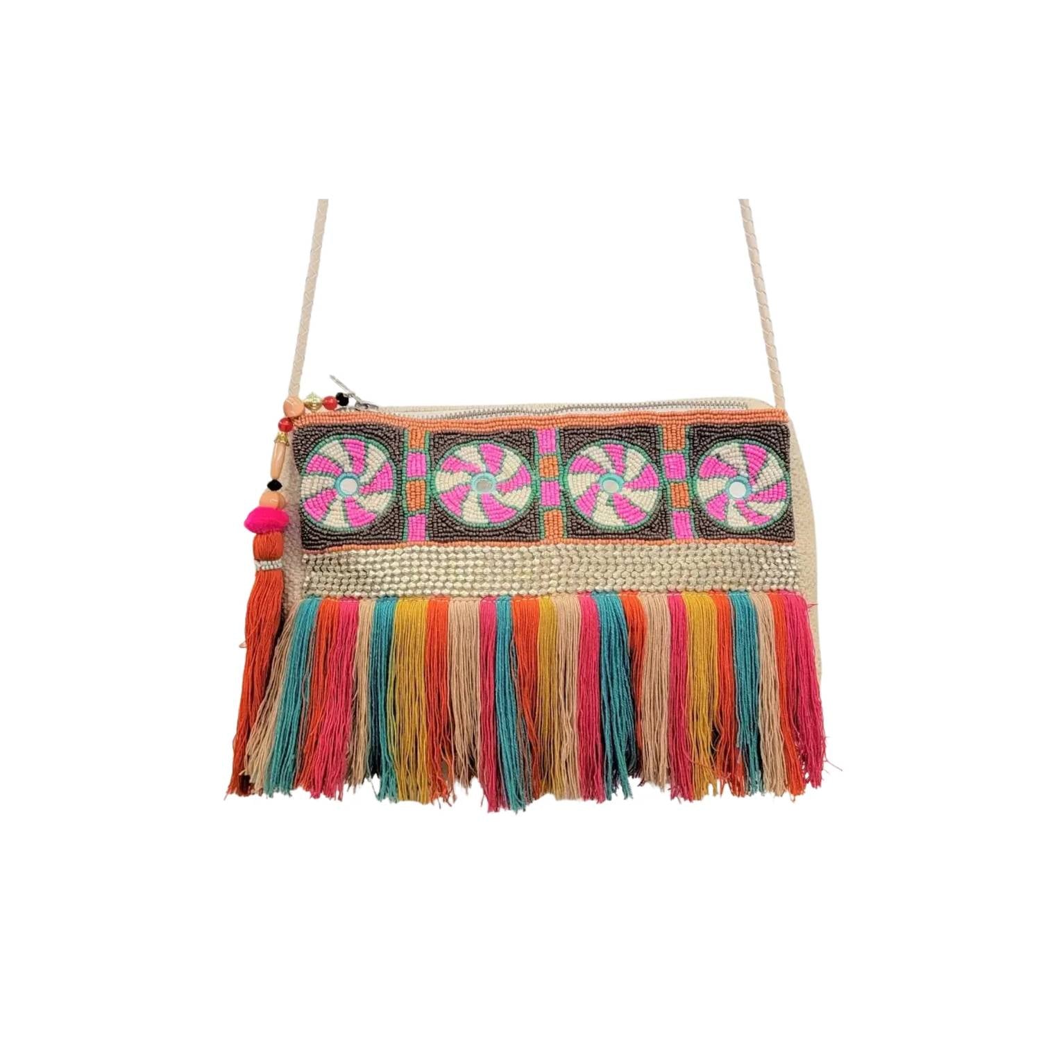 Ricki Designs - Women's Bohemian Ziptop Crossbody Bag