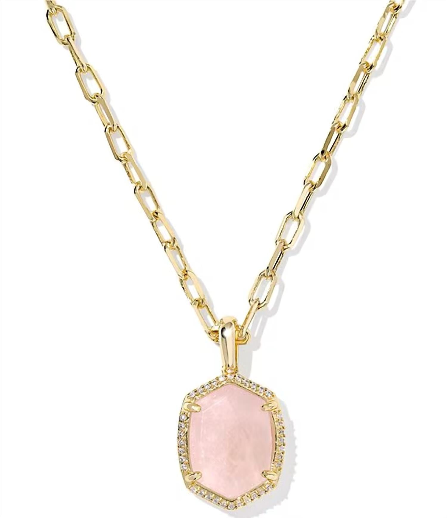 Kendra Scott - Women's Daphne Pave Frame Short Pendant Necklace