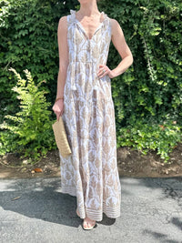La Plage - Sunny Days Leaves Maxi Dress