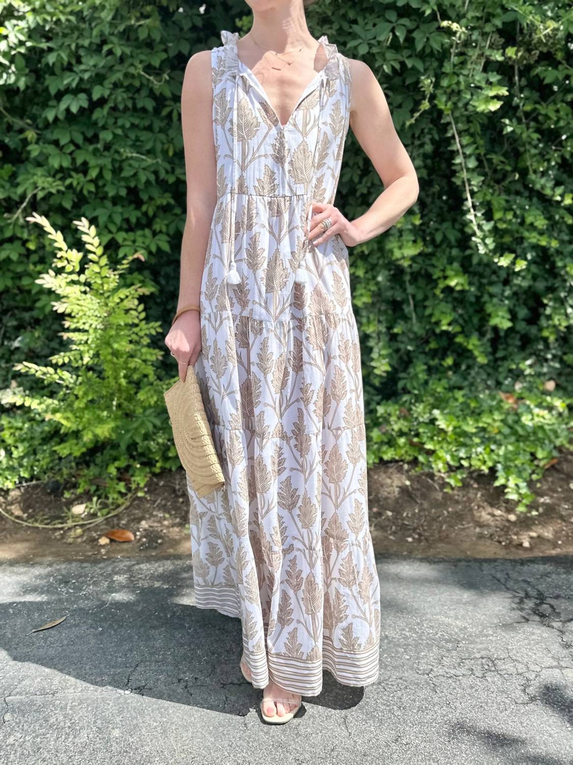 La Plage - Sunny Days Leaves Maxi Dress