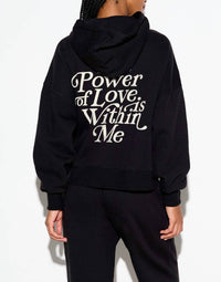 SPIRITUAL GANGSTER Power Of Love Malibu Hoodie in black - women's top - view 4