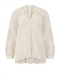 LEMLEM Mita Button Up Blouse in lacee cream - women's shirt - alternate view