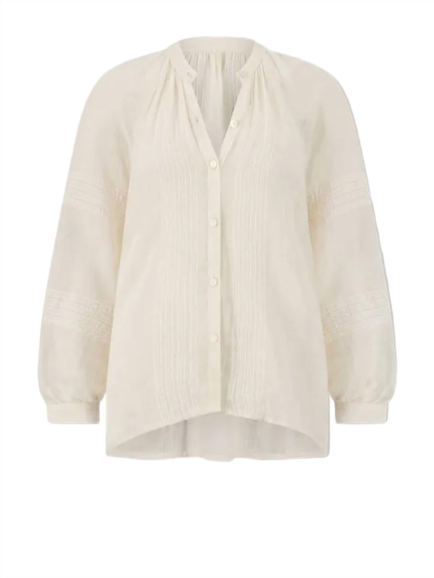 LEMLEM Mita Button Up Blouse in lacee cream - women's shirt - alternate view