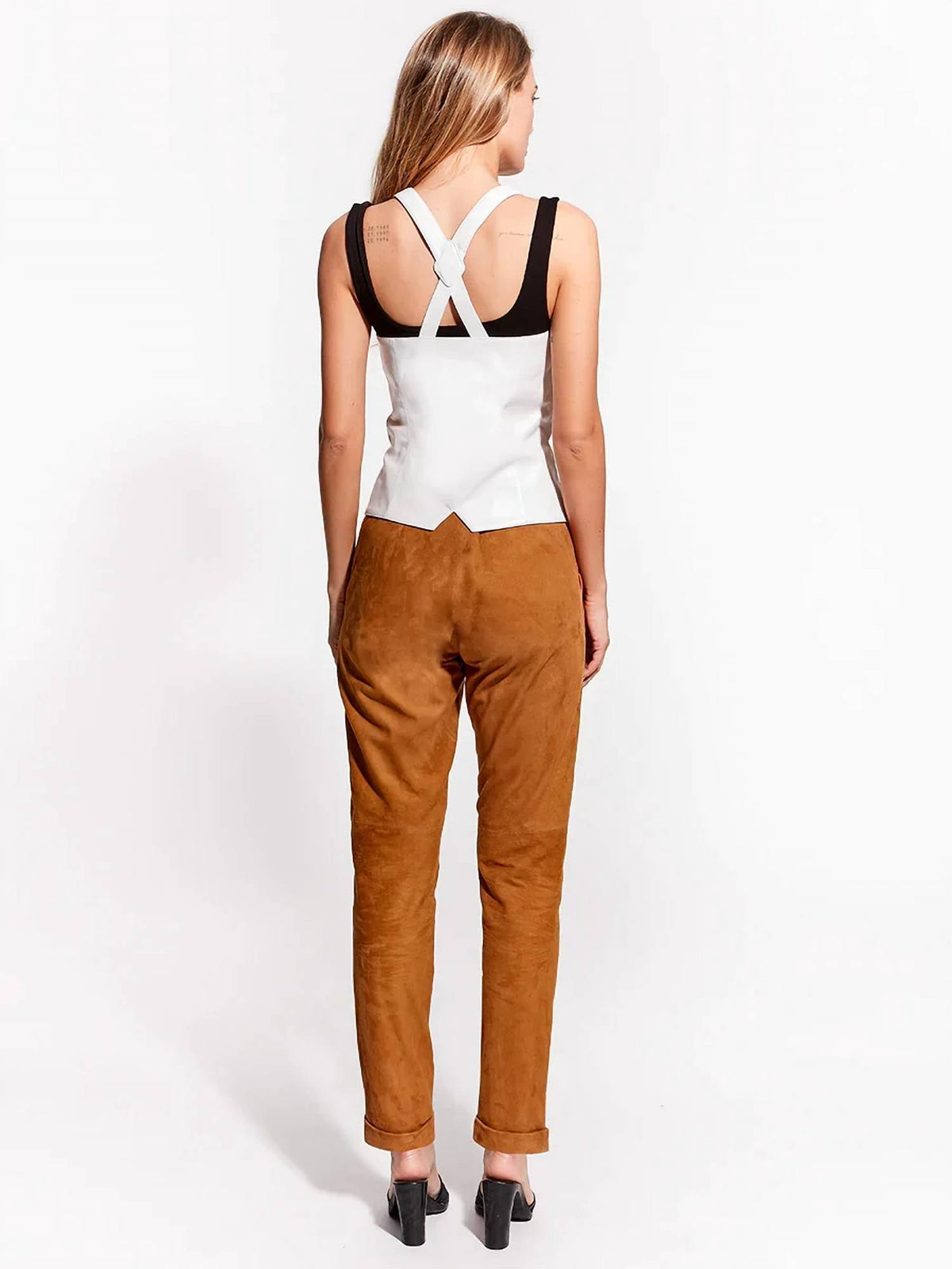 As By Df - Denise Upcycled Suede Trousers