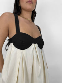 Loucia - Cup Detail Contrast Midi Dress