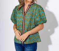 Thml - Floral Puff Sleeve Top