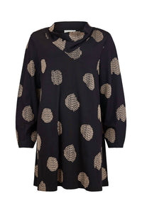 Noen - Abstract Pattern Cowl Neck Tunic