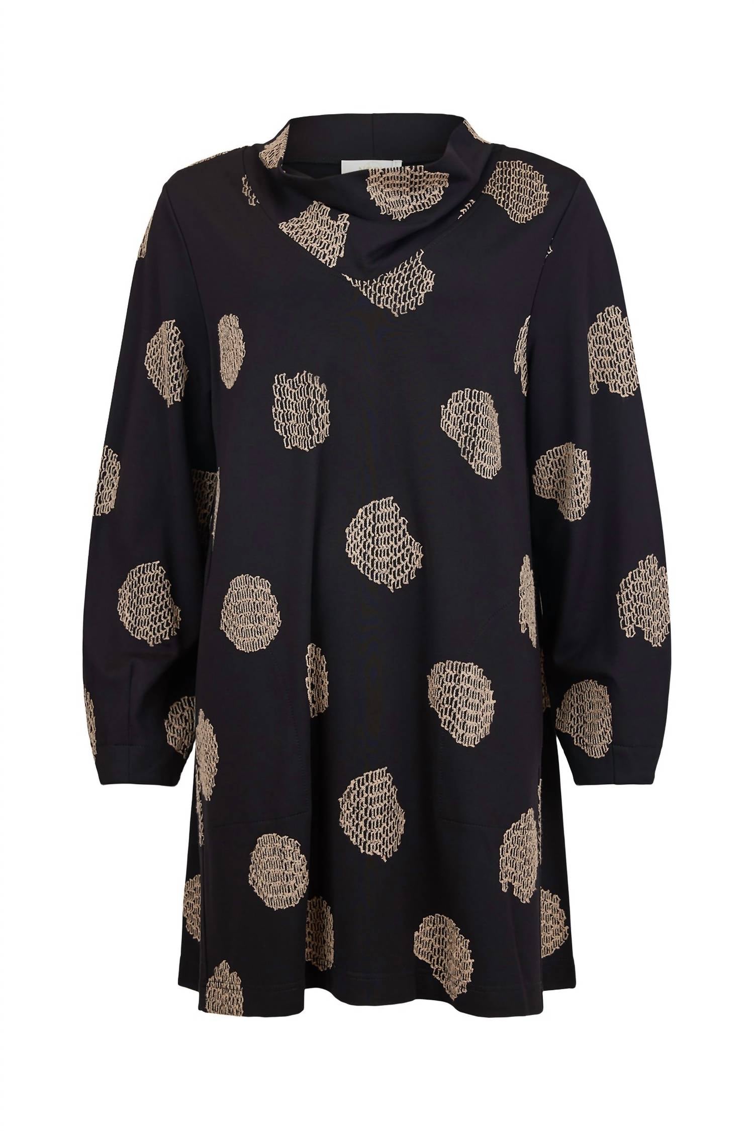 Noen - Abstract Pattern Cowl Neck Tunic