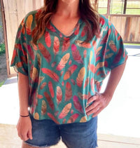 Sterling Kreek - Feather Charm Top