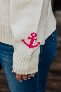 Lakegirl Knit Sweater in ivory - women's sweater - detail view