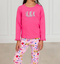Rufflebutts - Girls School House Ruffle Flare Pants