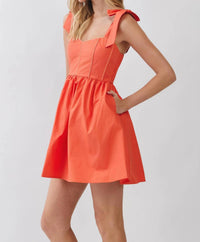 Tcec - Weekend Favorite Tie Shoulder Mini Dress