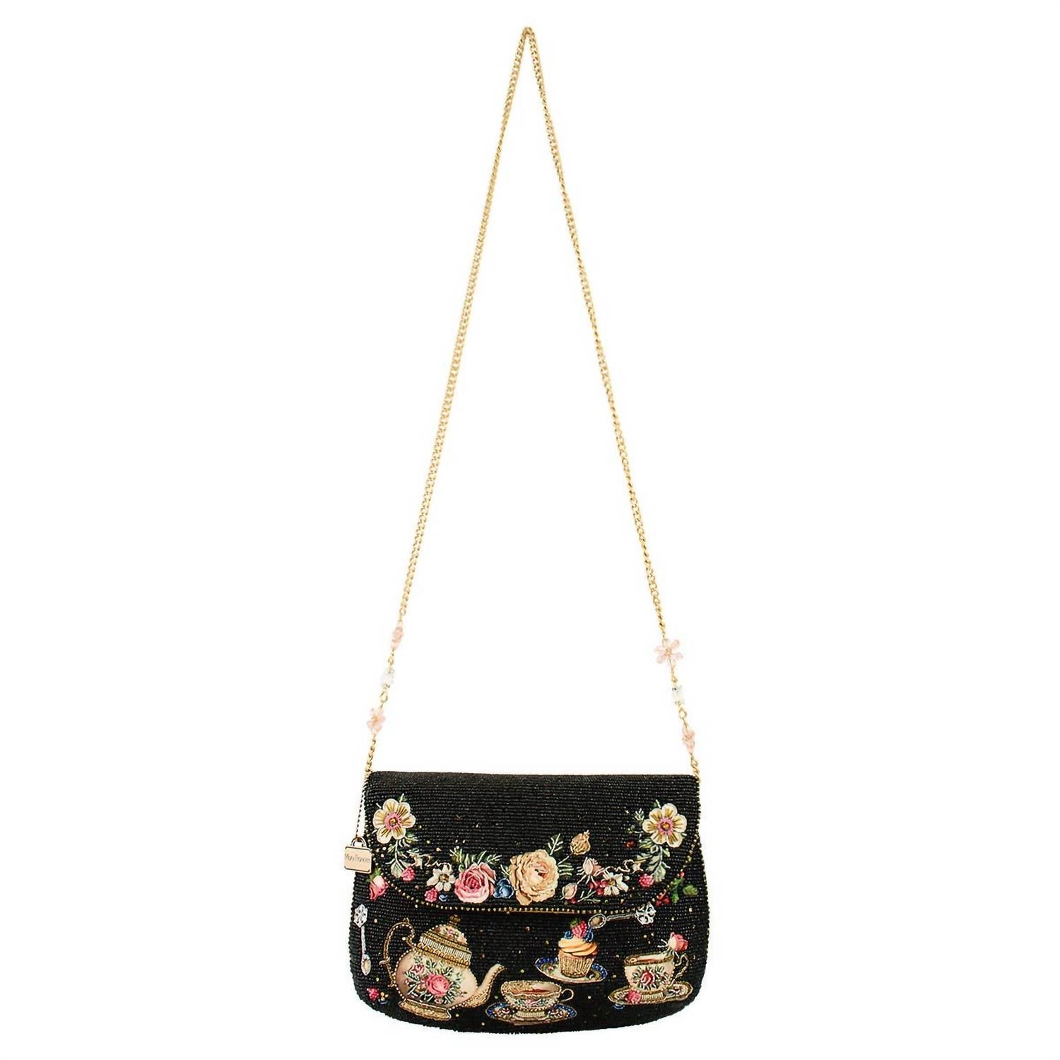 Mary Frances - Women's Tea Time Fairytale Beaded Crossbody Handbag