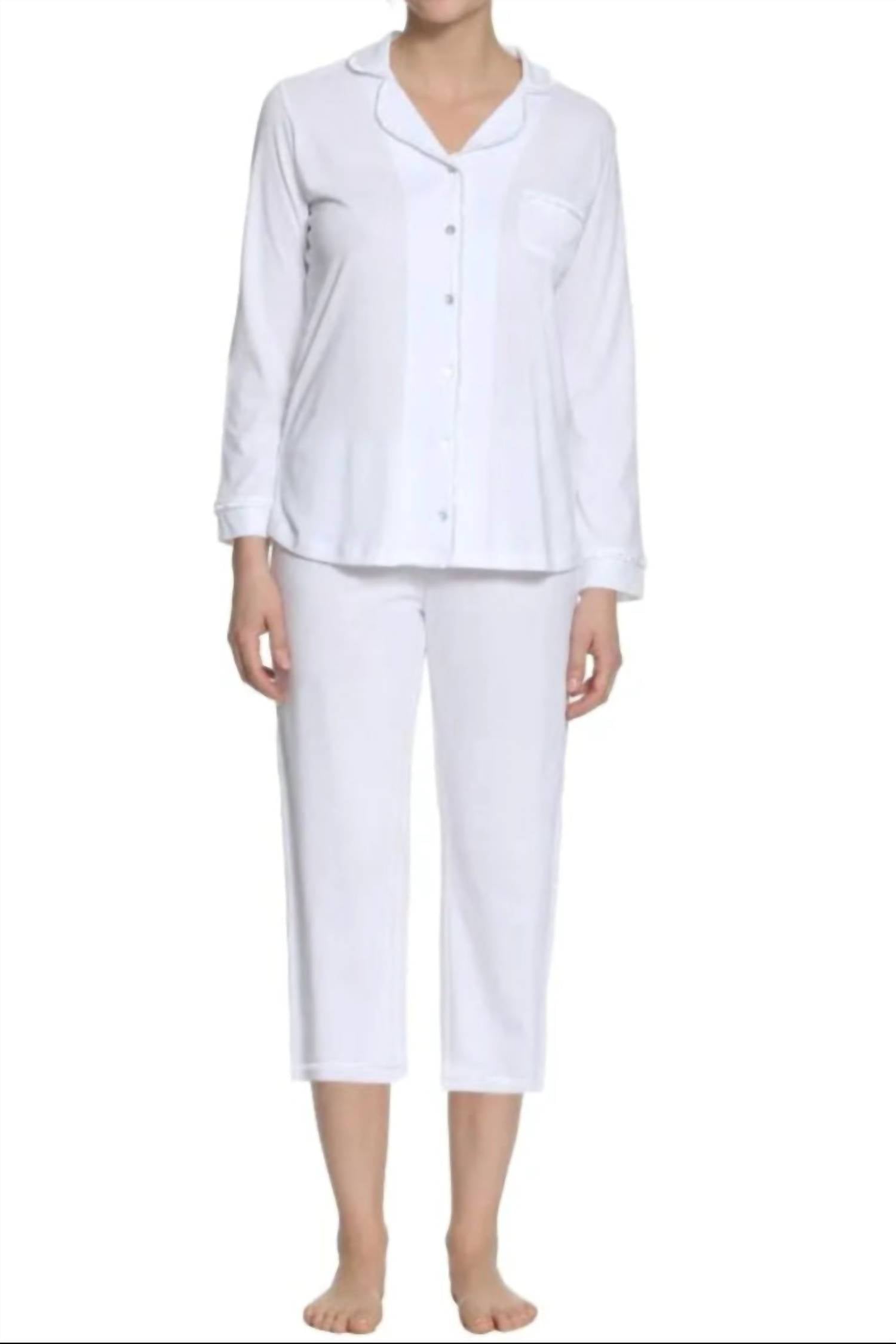 Twelve Eighty Eight - Sophie Basic Long Sleeve Cropped Pajama Set