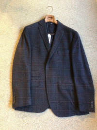 Euro Fashions - Men's Plaid Windowpane Sport Coat