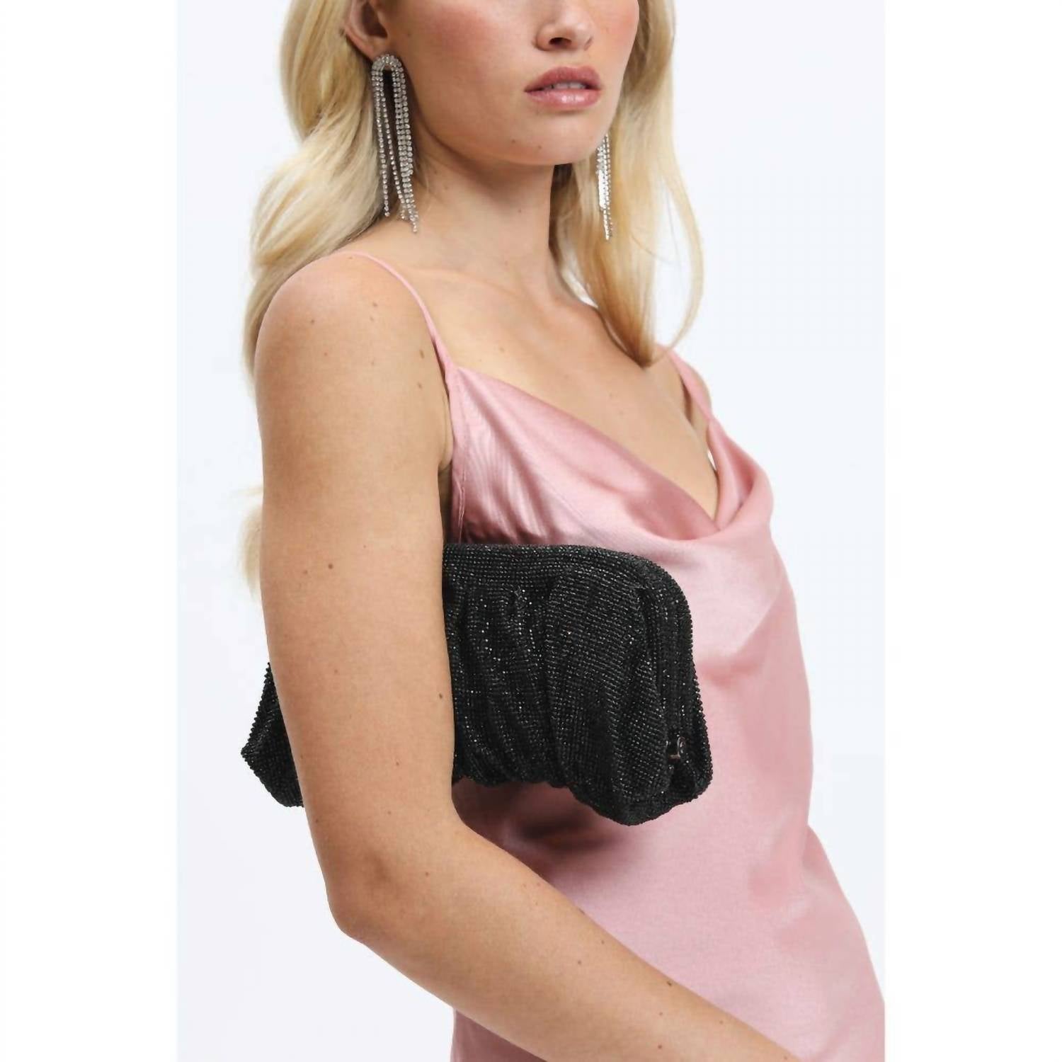 Urban Expressions Women's Irina Crystal Rhinestone Evening Bag in black - women's bag - view 4