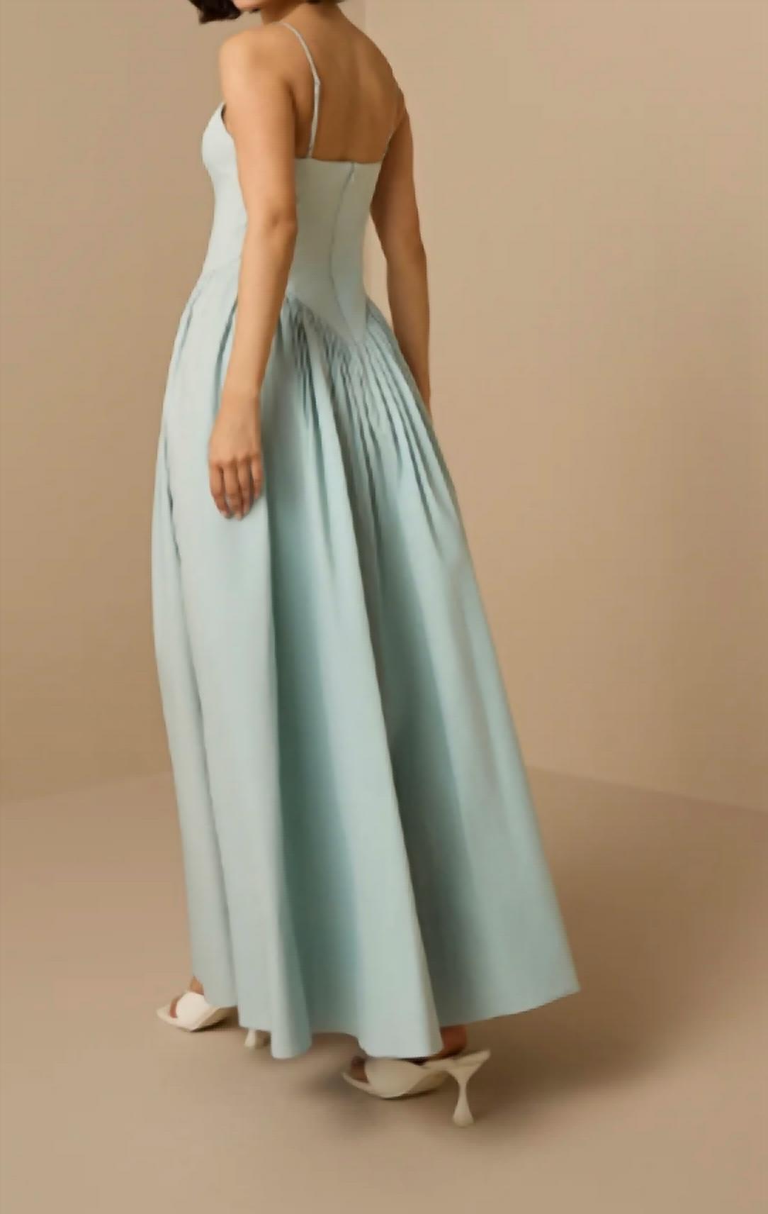 HEMANT & NANDITA NAIN DRESS in light blue - women's dress - alternate view