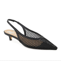 Andrea Women's Mesh Pointed-toe Slingback Pump in black - women's heels