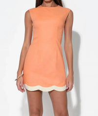 Adelyn Rae - MELODY SCALLOPED HEM SHEATH DRESS