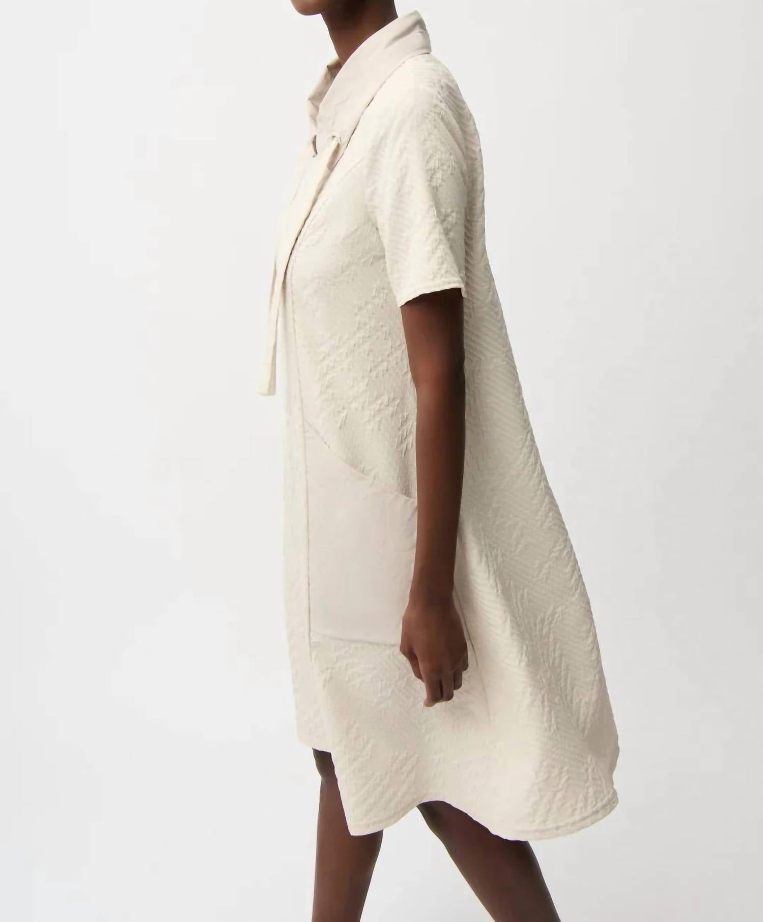 Joseph Ribkoff - Geometric Textured Jacquard A-line Dress