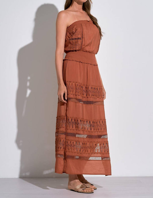 Elan - Strapless Crochet Maxi Dress