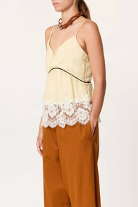 Plan C - Striped Cami With Lace