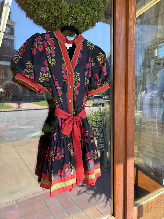 Entro - Trellis Belted Mini Dress