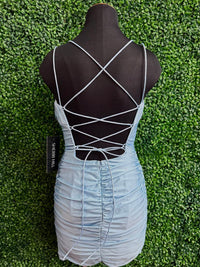 Sherri Hill - Short Ruched Open Back Dress
