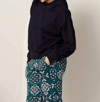 Known Supply Relaxed Hoodie in black - women's top - alternate view