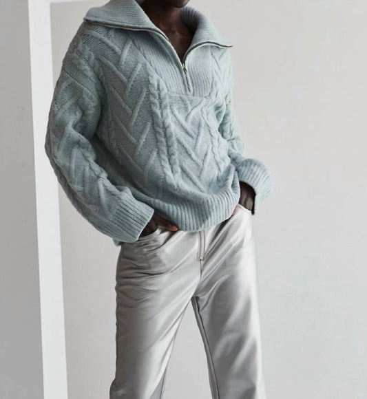 Crescent - Knit Front Zip Sweater