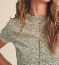Miou Muse - Patterned Fabric Top With Tank