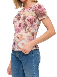 Ariella - Floral Mesh Tee