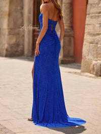 La Femme Women's Prom Dress in royal blue - women's dress - view 5