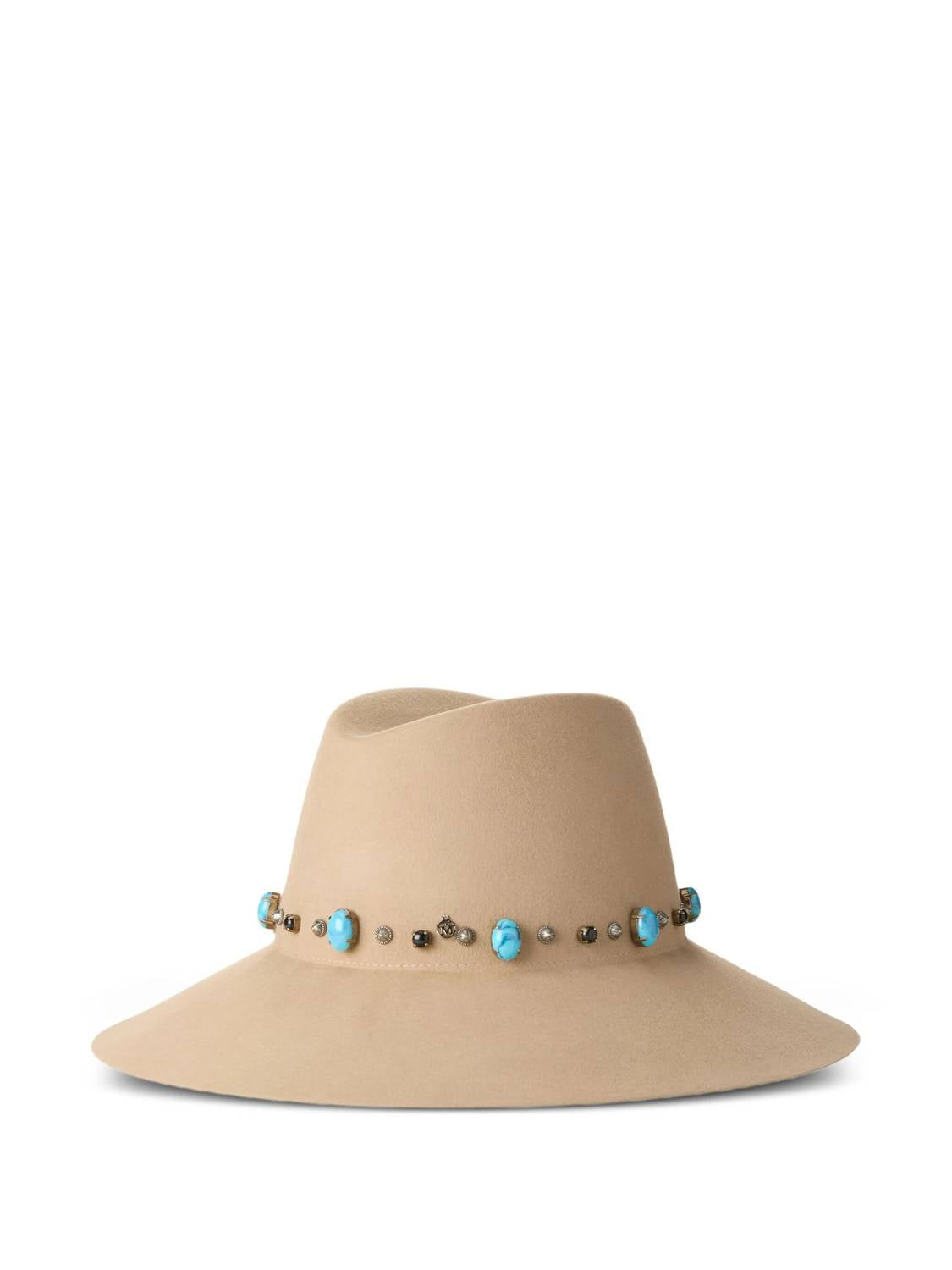 Maison Michel - Kate Hat Stone & Studs On Wool Felt Hat