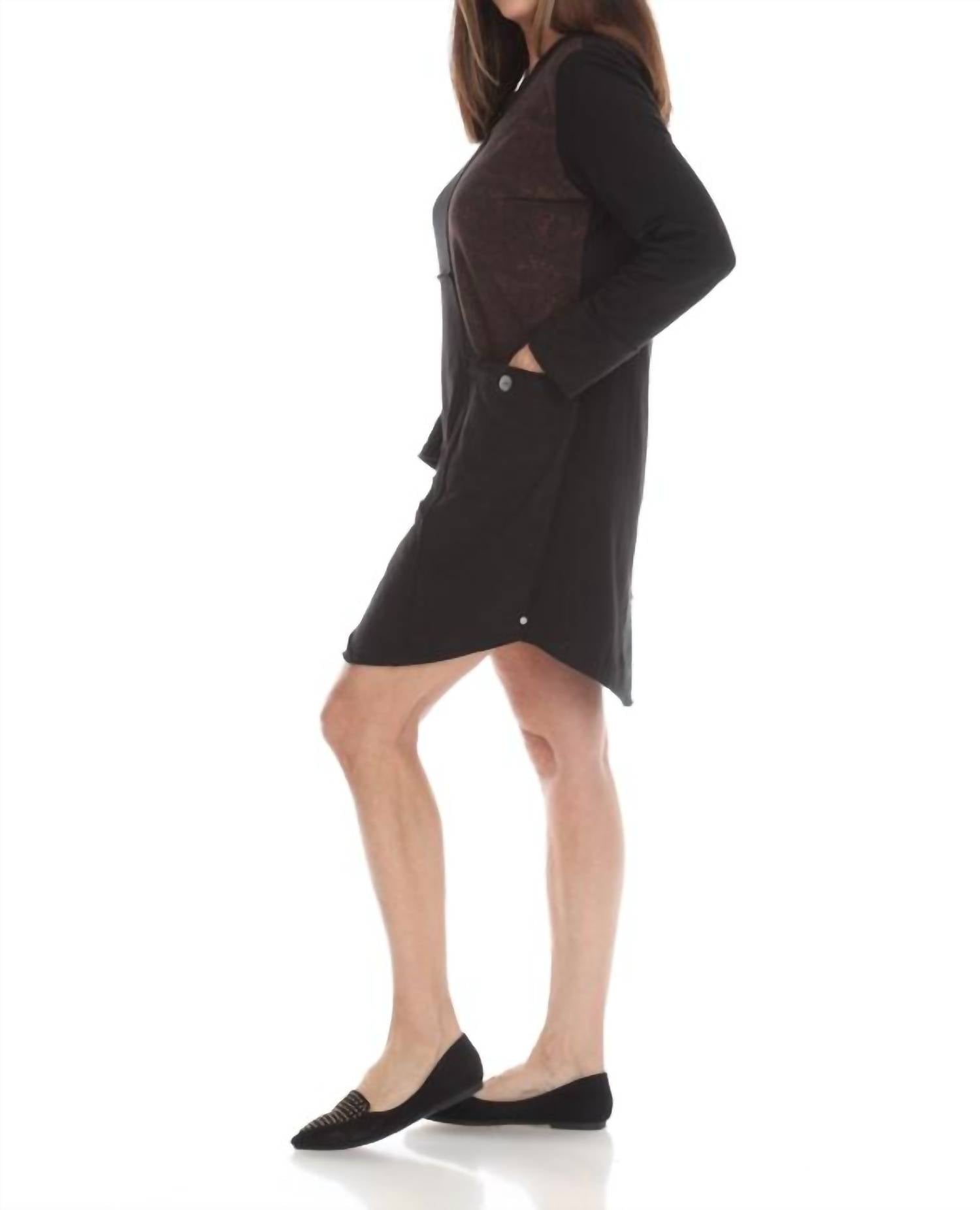 Neon Buddha Cherie Dress in black - women's dress - alternate view