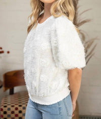 Deon - Hadley Ribbed Ruffle Trim Top