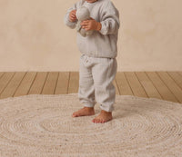 Quincy Mae Textured Sweat Set in frost - item