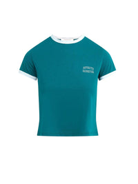 Favorite Daughter - Women's Cropped Logo Ringer Tee