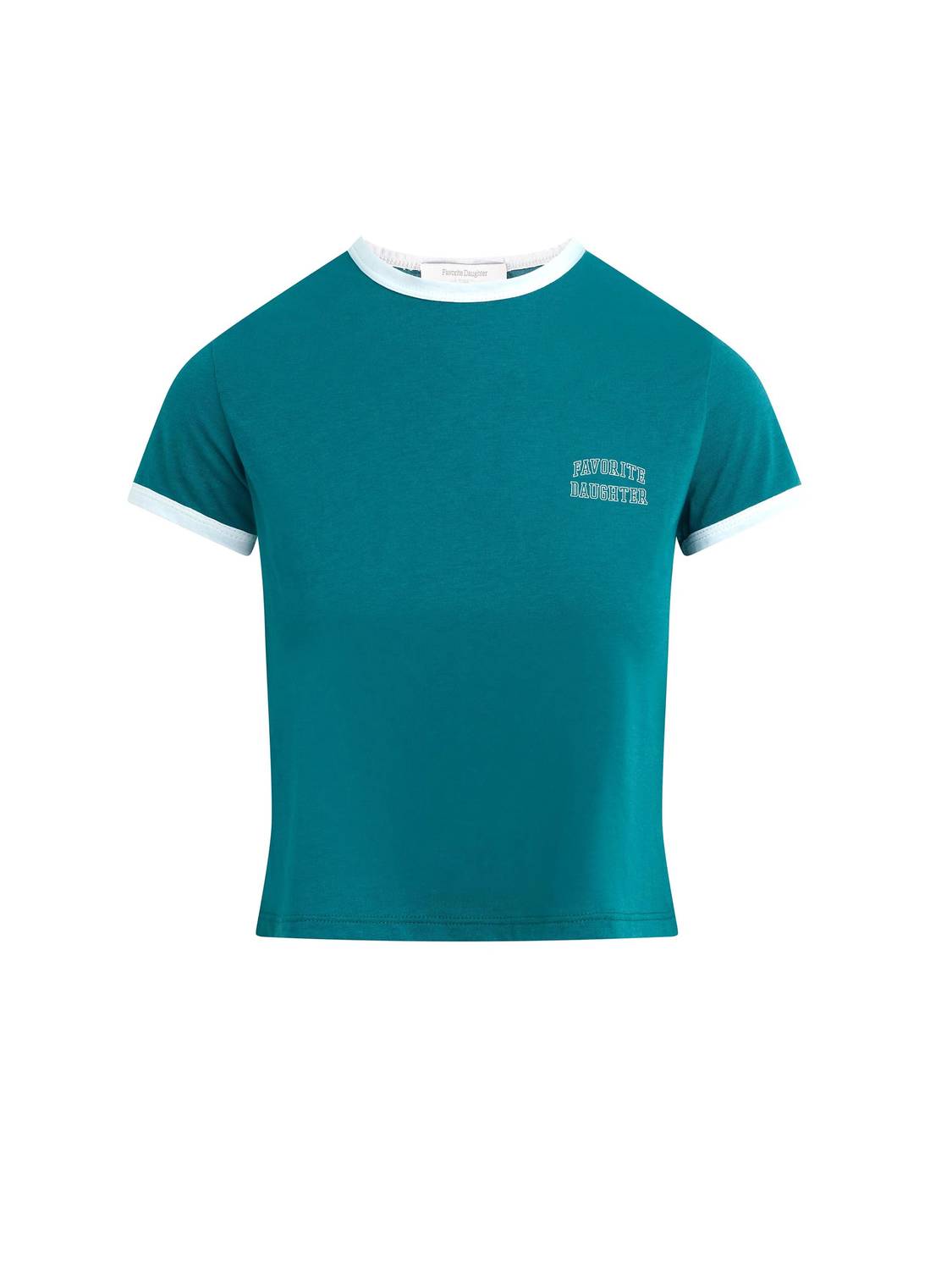 Favorite Daughter - Women's Cropped Logo Ringer Tee