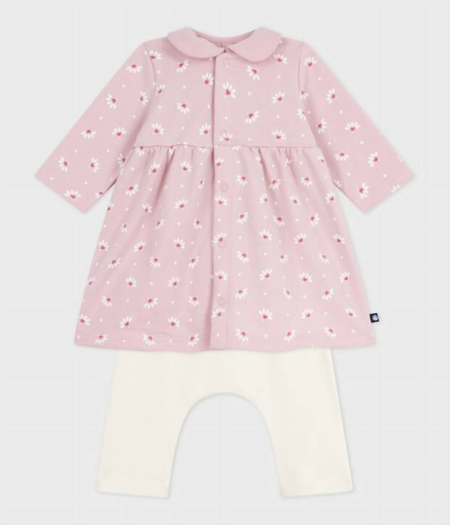 Petit Bateau - Girl's Lily Dress & Leggings Set
