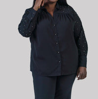 Nic + Zoe - Constellation Button Down Shirt - Plus
