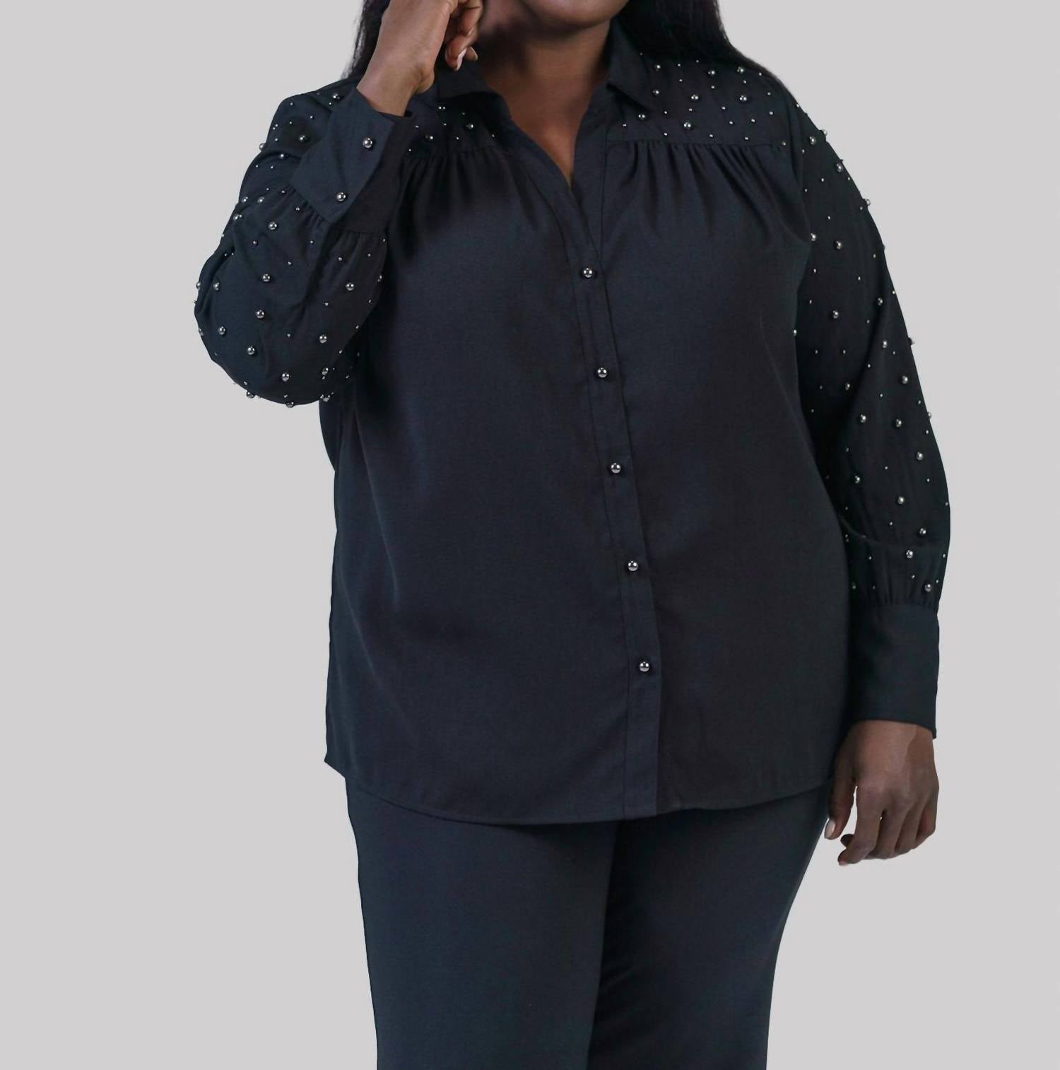 Nic + Zoe - Constellation Button Down Shirt - Plus