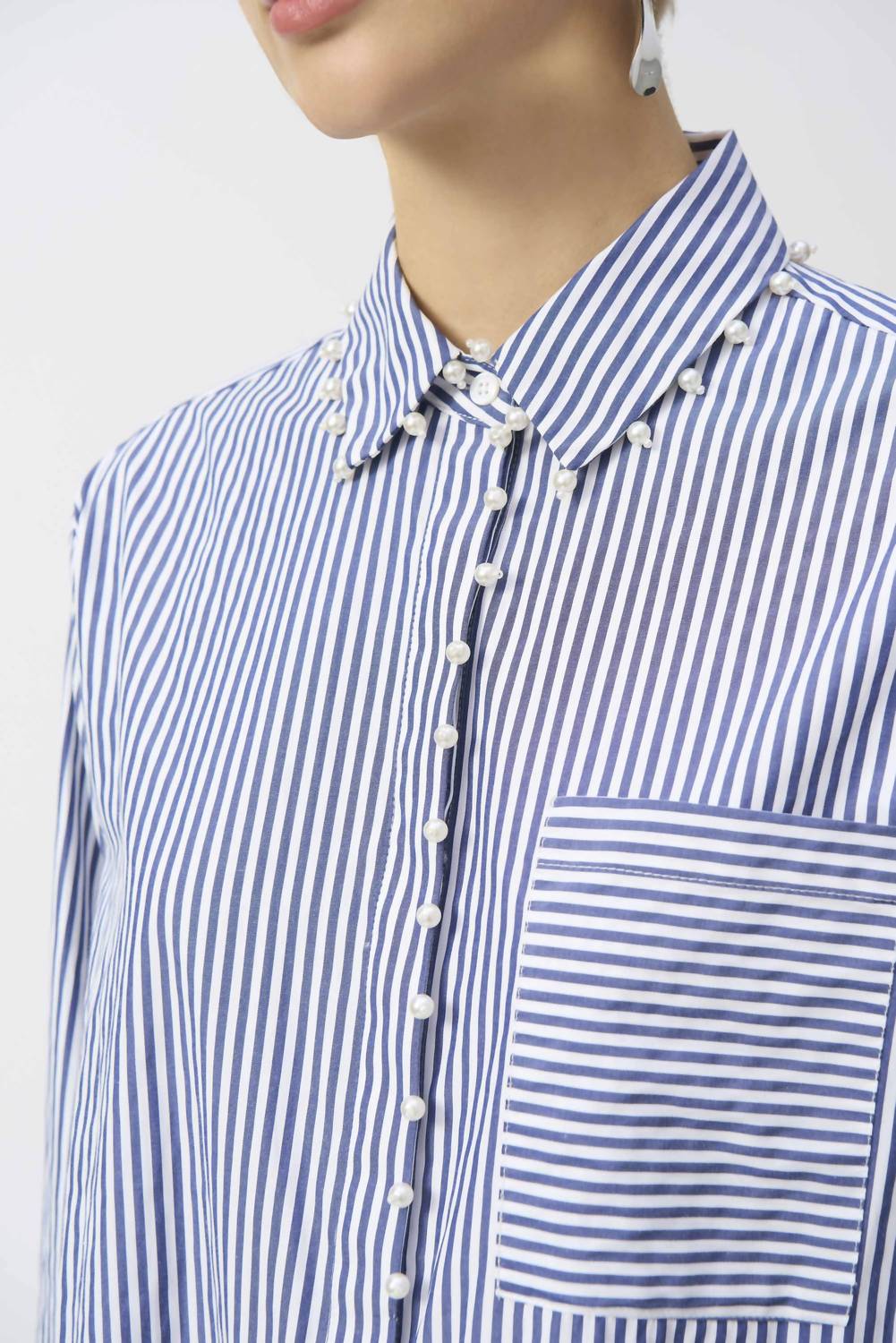 Joseph Ribkoff - Stripe Button-down Blouse