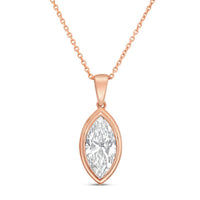 Diana M Jewels - Women's Marquise Lab-Grown Diamond Pendant Necklace (9.00 Ct) - Elegant Plus