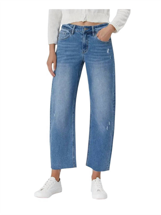 Lovervet - Smooth Move High Rise Barrel Leg Jeans
