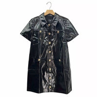 J.Crew - Gamine Shirtdress In Faux Patent Leather